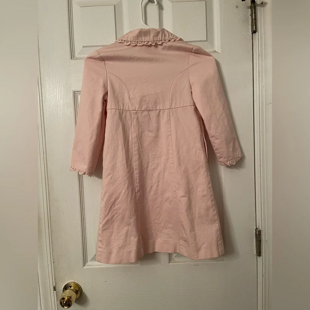 Gymboree Pale Pink Bow Cotton Trench Coat - Picture 2 of 6